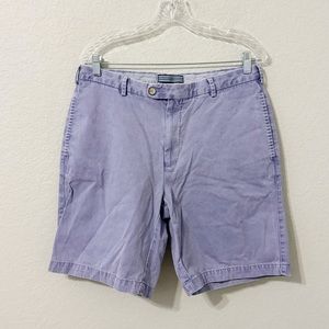 Peter Millar‎ Purple Pima Cotton Chino Flat Front Shorts 33